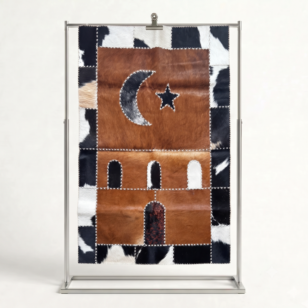 "Qamar Star" Luxury Cowhide Prayer Mat | Gift Boxed Set
