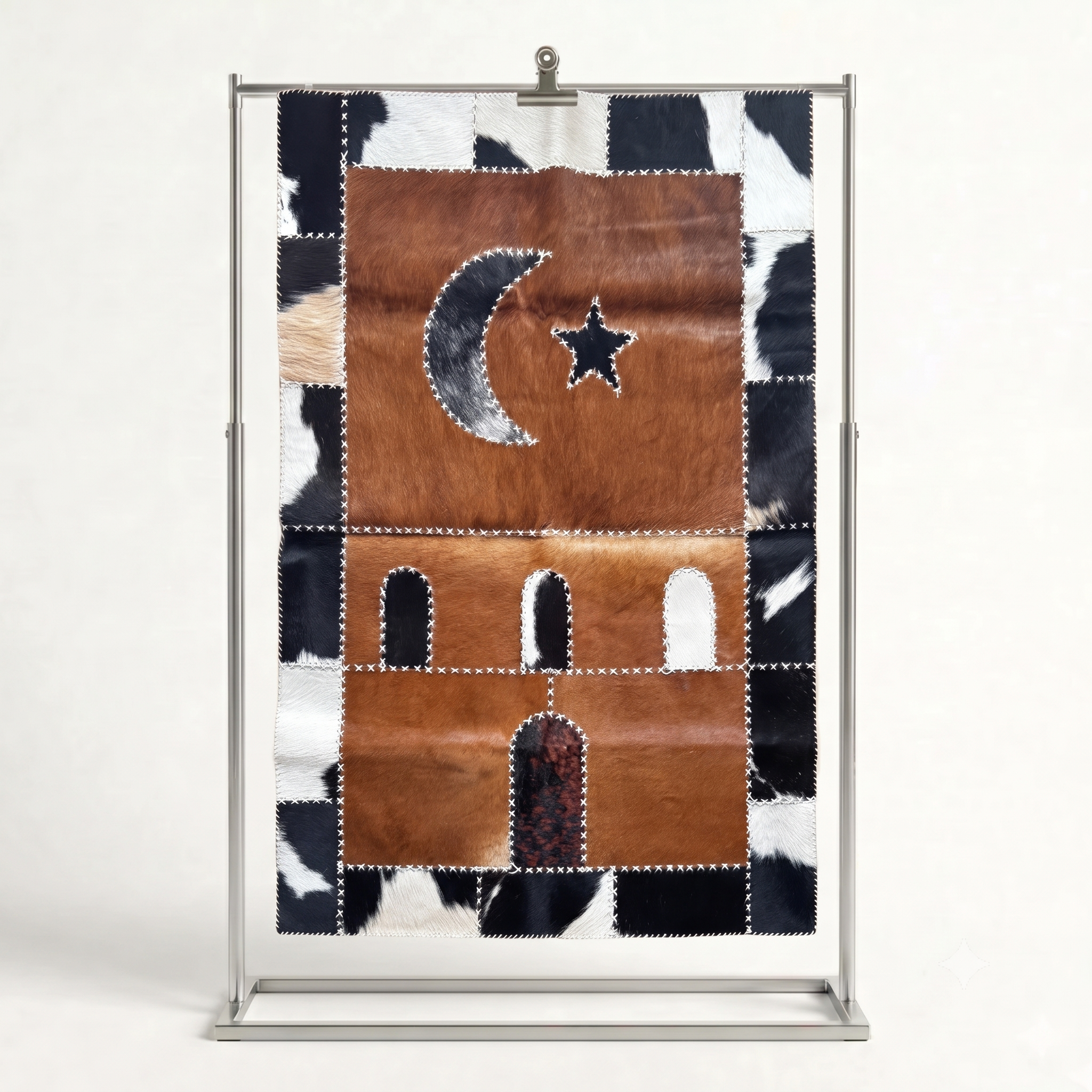 "Qamar Star" Luxury Cowhide Prayer Mat | Gift Boxed Set
