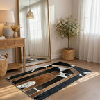 "Jannah Key" Brown Luxury Cowhide Prayer Mat | Gift Boxed Set