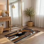 "Jannah Key" Brown Luxury Cowhide Prayer Mat | Gift Boxed Set